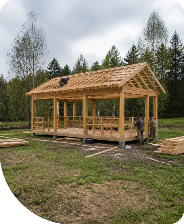Строительство и монтаж беседки 4 на 6 под ключ в Ефремах